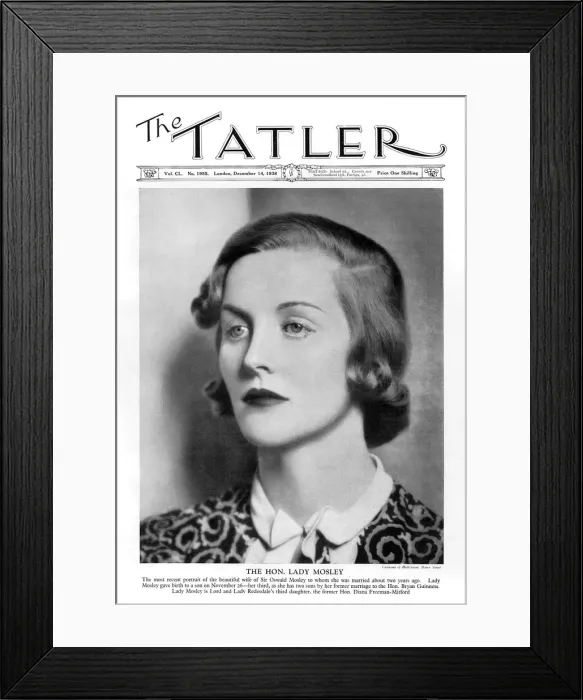 Framed Print : Tatler cover - The Hon. Lady Mosley, Diana Mitford Framed Print : Tatler cover - The Hon. Lady Mosley, Diana Mitford
