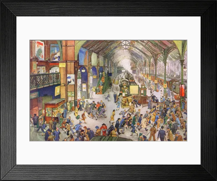 Framed Print : Catching the 5: 15 at Liverpool Street by Grace Golden Framed Print : Catching the 5: 15 at Liverpool Street by Grace Golden