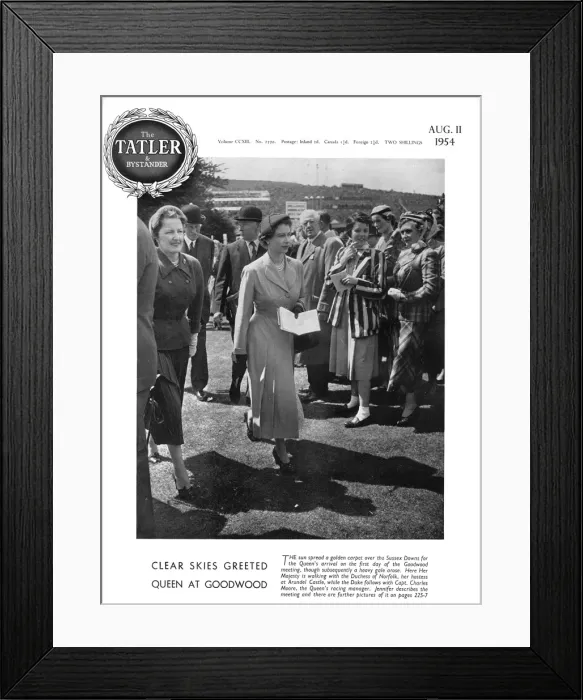 Framed Print : Tatler cover - Queen Elizabeth II at Goodwood