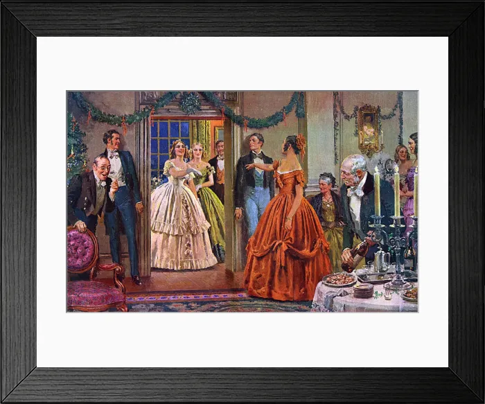 Framed Print : Great Expectations: The Dickens Christmas Spirit by Matania Framed Print : Great Expectations: The Dickens Christmas Spirit by Matania