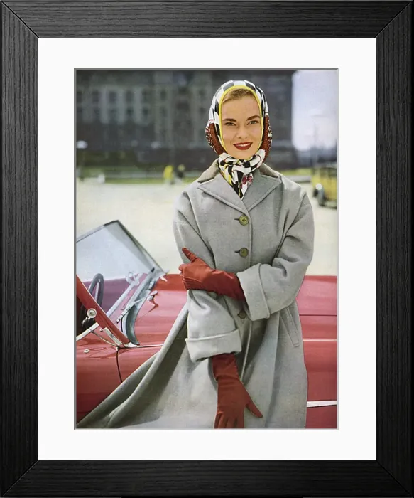 Framed Print : Aquascutum coat, 1954