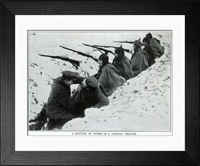 Framed Print : Dentist at work in a German trench