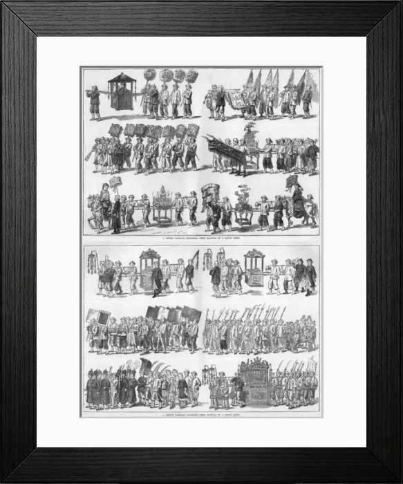 Framed Print : A Chinese Marriage Procession