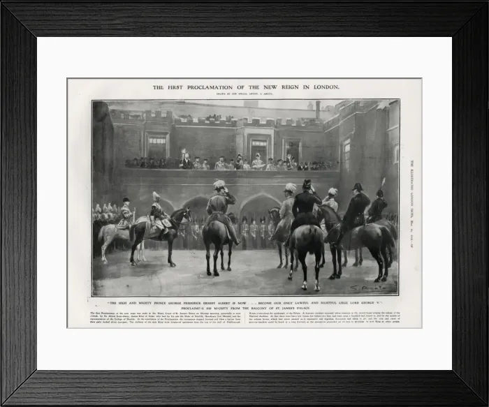 Framed Print : Proclamation of King George V - St Jamess Palace Framed Print : Proclamation of King George V - St Jamess Palace