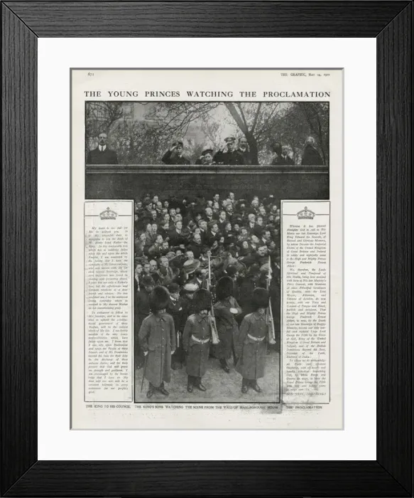 Framed Print : Proclamation of King George V - St Jamess Palace Framed Print : Proclamation of King George V - St Jamess Palace