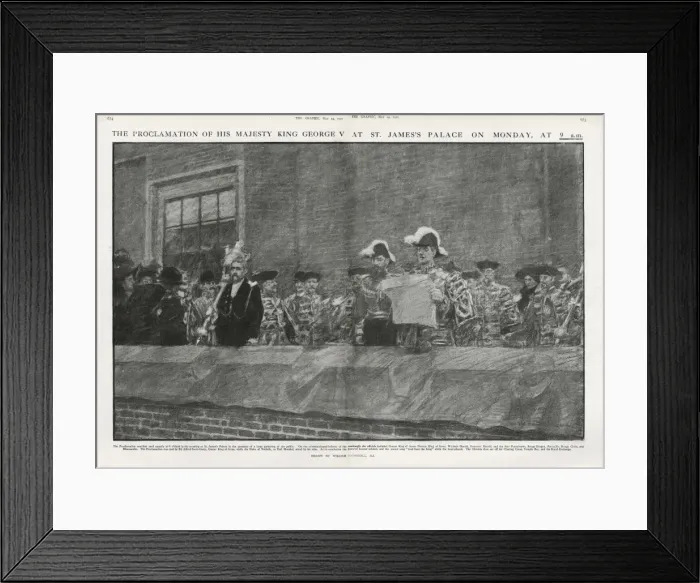 Framed Print : Proclamation of King George V - St Jamess Palace Framed Print : Proclamation of King George V - St Jamess Palace