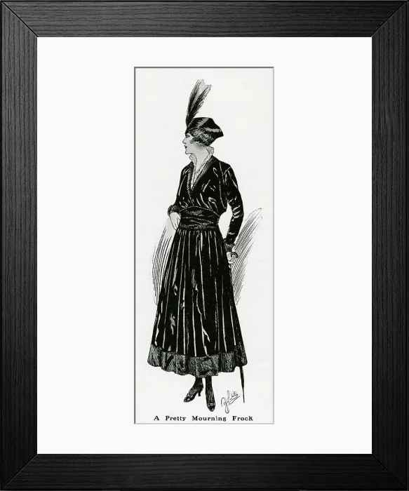 Framed Print : Mouring dress 1916 Framed Print : Mouring dress 1916