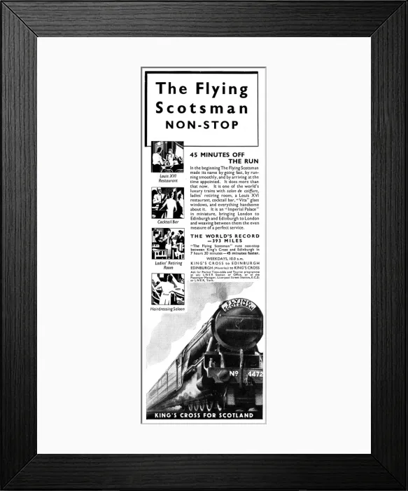Framed Print : Flying Scotsman advertisment Framed Print : Flying Scotsman advertisment