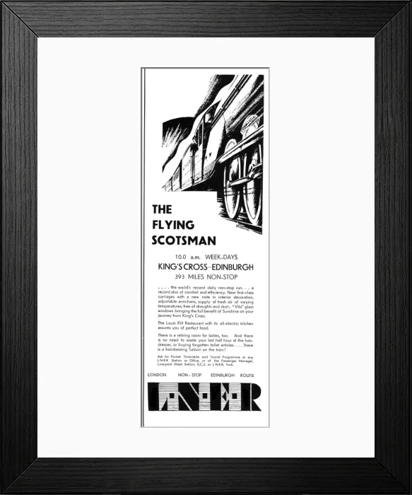 Framed Print : Flying Scotsman advertisment