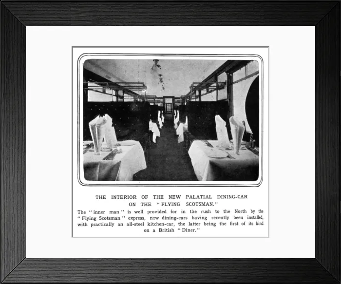 Framed Print : The Flying Scotsman dining car Framed Print : The Flying Scotsman dining car