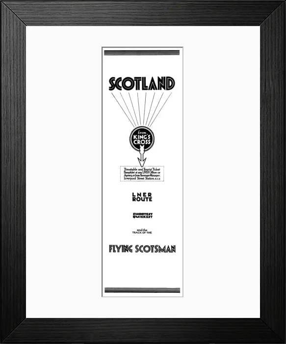 Framed Print : Advertisment for the LNER Route