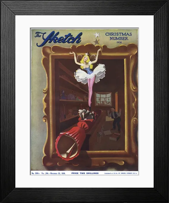 Framed Print : The Sketch Christmas Number front cover, 1938