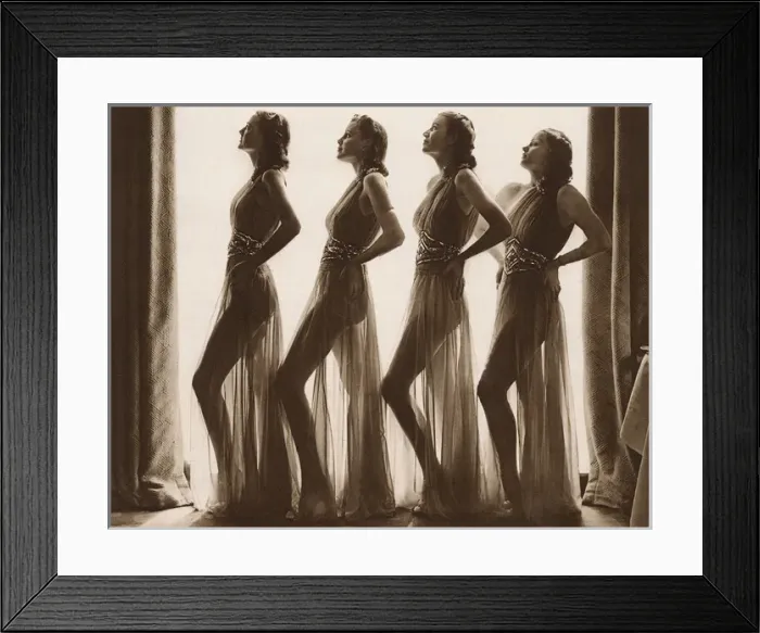 Framed Print : Streamline Silhouette, the Adorables cabaret act Framed Print : Streamline Silhouette, the Adorables cabaret act