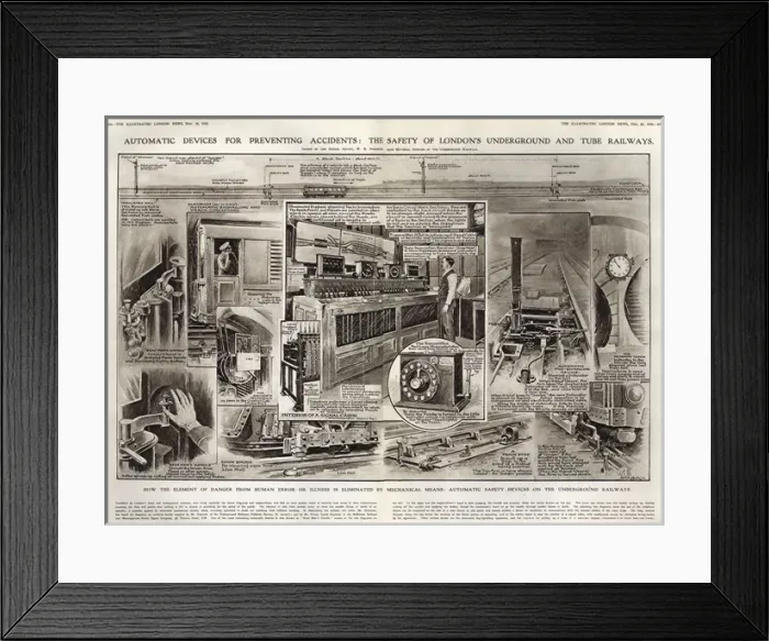 Framed Print : The Safety of Londons Underground and Tube Railways Framed Print : The Safety of Londons Underground and Tube Railways