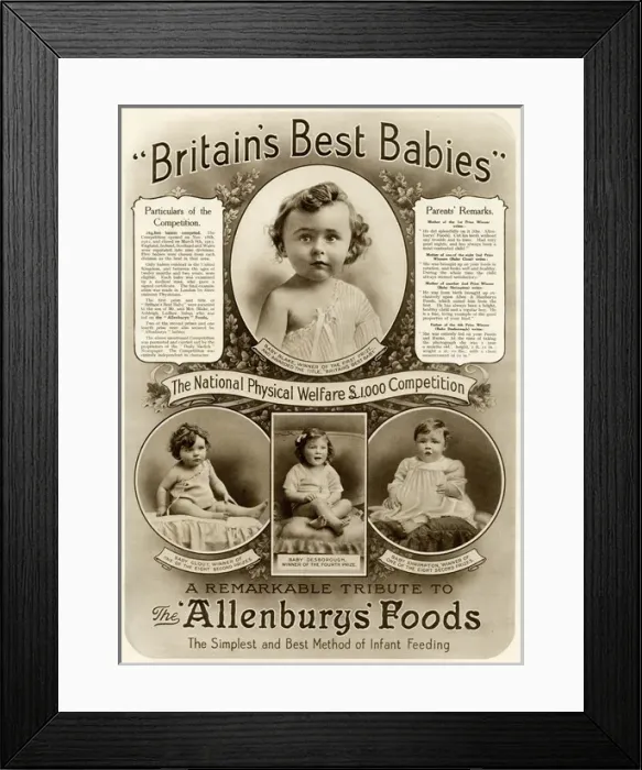 Framed Print : Britains Best Babies competition 1914