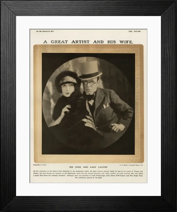 Framed Print : A great artist and his wife: Sir John and Lady Lavery Framed Print : A great artist and his wife: Sir John and Lady Lavery
