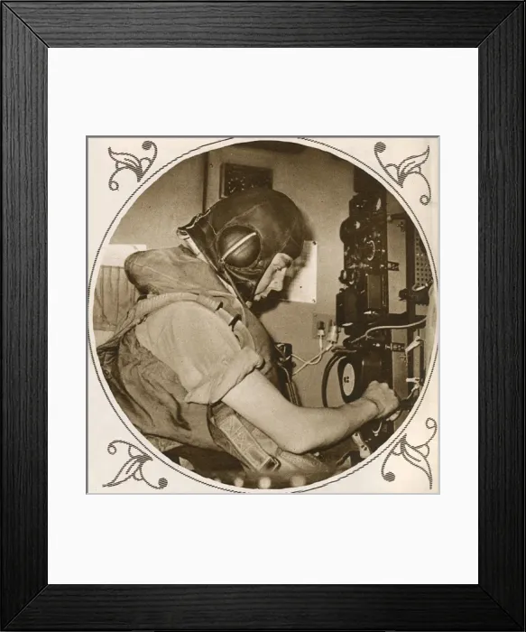 Framed Print : WW2 wireless operator on a Hudson plane Framed Print : WW2 wireless operator on a Hudson plane
