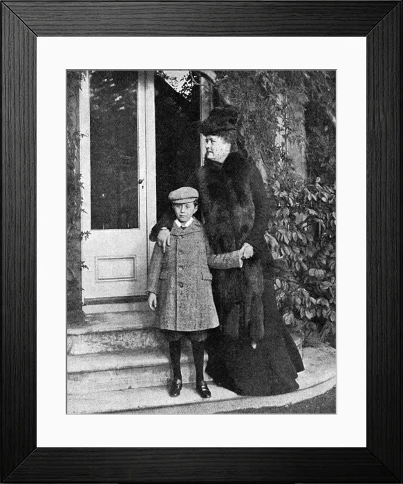 Framed Print : Lily Duchess of Marlborough with her son Framed Print : Lily Duchess of Marlborough with her son