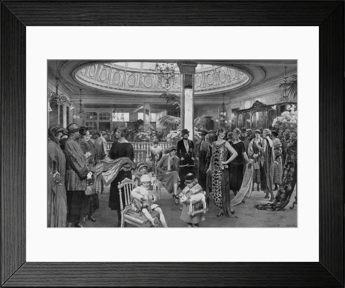 Framed Print : Woollands store in Knightsbridge by Matania