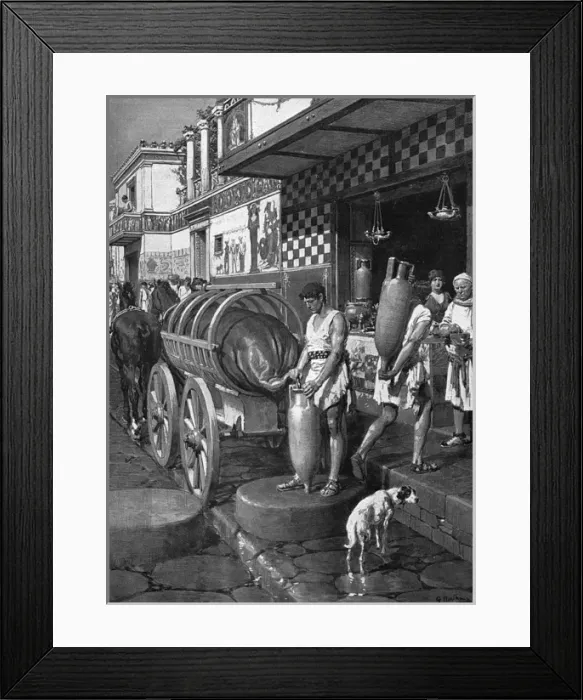 Framed Print : Pompeii as it was in Ancient Days by Matania Framed Print : Pompeii as it was in Ancient Days by Matania