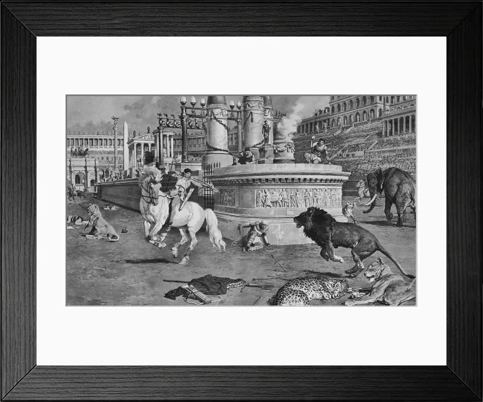 Framed Print : Circus Maximus in Rome by Matania Framed Print : Circus Maximus in Rome by Matania