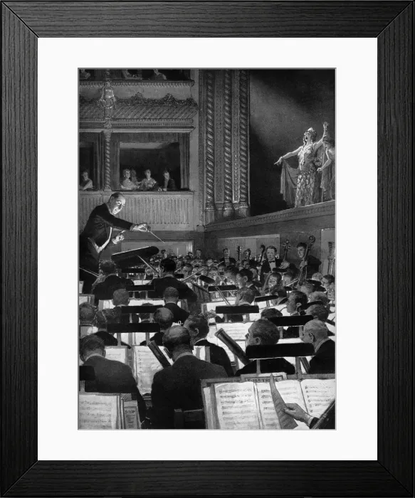 Framed Print : A Night at Covent Garden by Matania Framed Print : A Night at Covent Garden by Matania