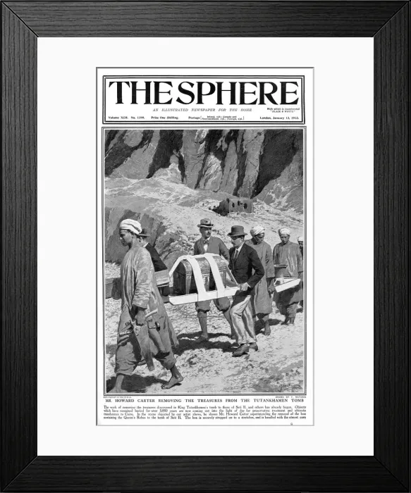 Framed Print : Sphere cover - Howard Carter removing treasures, Tutankhamen Framed Print : Sphere cover - Howard Carter removing treasures, Tutankhamen