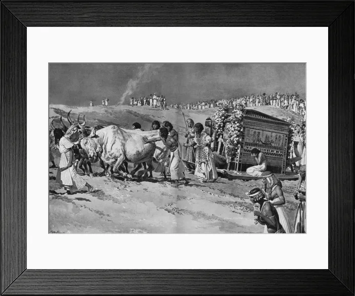 Framed Print : From Palace to Tomb, Ancient Egypt Reconstruction by Matania