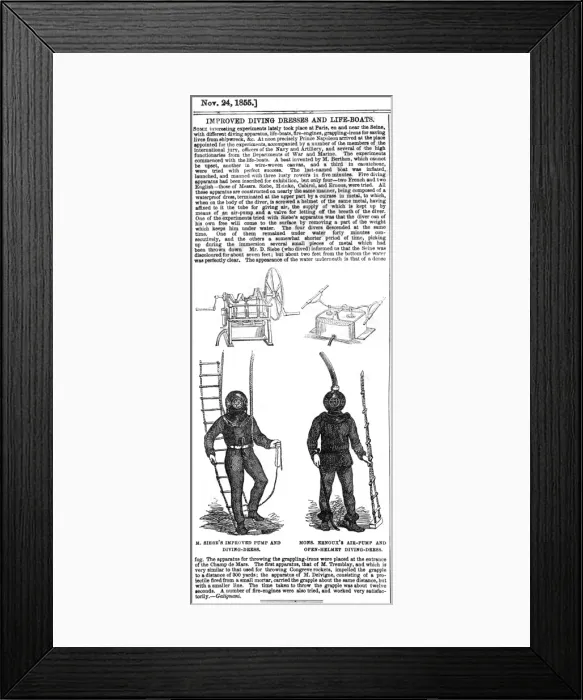 Framed Print : Diving experiments in Paris Framed Print : Diving experiments in Paris