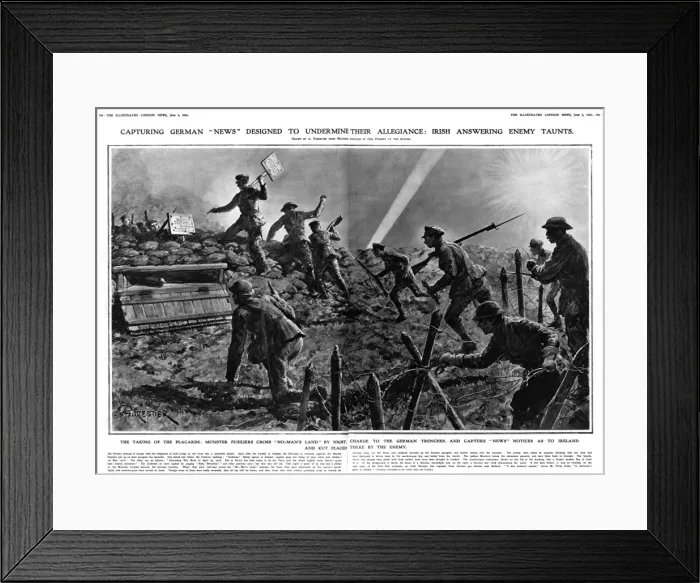 Framed Print : Capturing German news: Irish answering enemy taunts Framed Print : Capturing German news: Irish answering enemy taunts