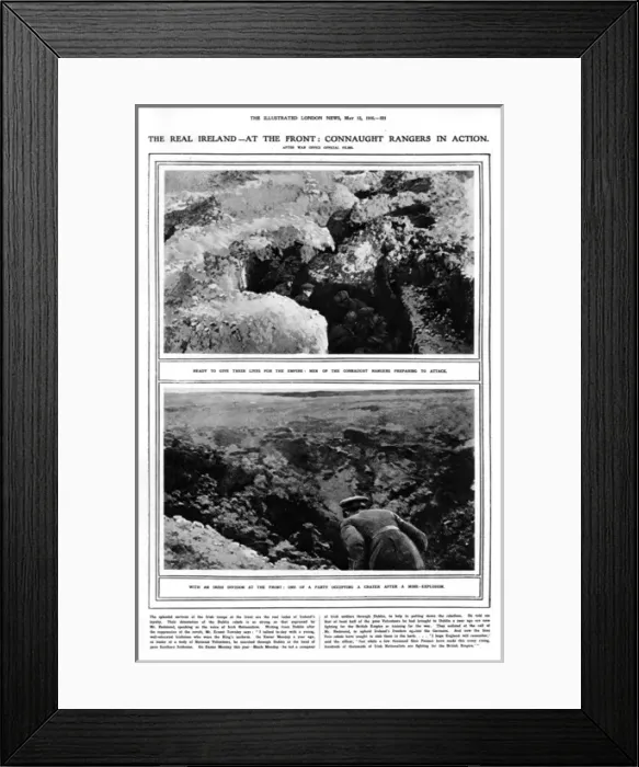Framed Print : The Real Ireland - at the front: Connaught Rangers in action