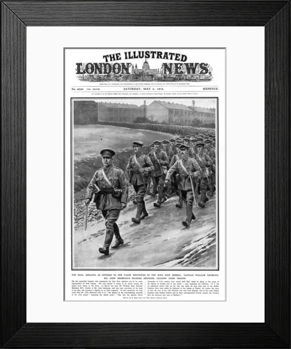 Framed Print : The Real Ireland, Cptn William Redmond leading Irish troops Framed Print : The Real Ireland, Cptn William Redmond leading Irish troops
