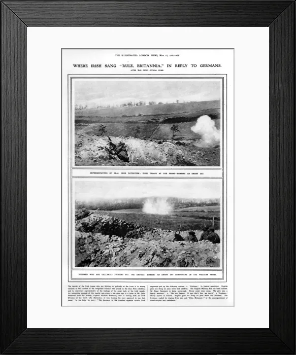 Framed Print : Where Irish sang Rule, Britannia in reply to Germans Framed Print : Where Irish sang Rule, Britannia in reply to Germans