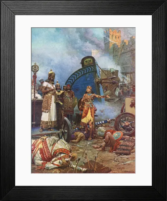 Framed Print : Great Queens of the Past No 2 - Semiramis of Nineveh Framed Print : Great Queens of the Past No 2 - Semiramis of Nineveh