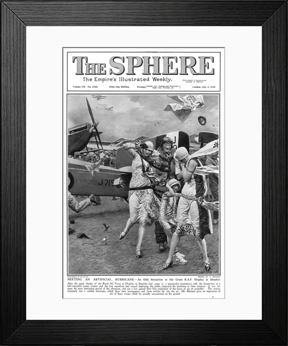 Framed Print : The Sphere cover - RAF Display at Hendon by Matania Framed Print : The Sphere cover - RAF Display at Hendon by Matania