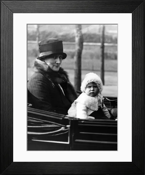 Framed Print : Princess Elizabeth and her nanny