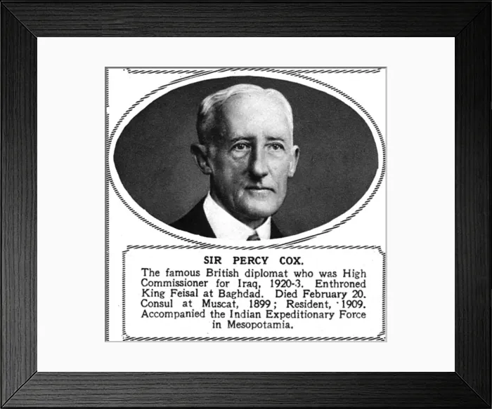 Framed Print : Sir Percy Cox Framed Print : Sir Percy Cox