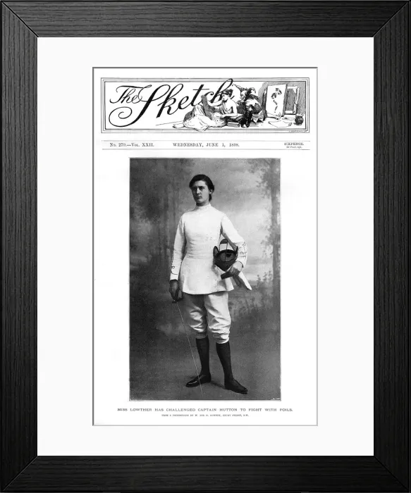 Framed Print : May Toupie Lowther, tennis player and fencer