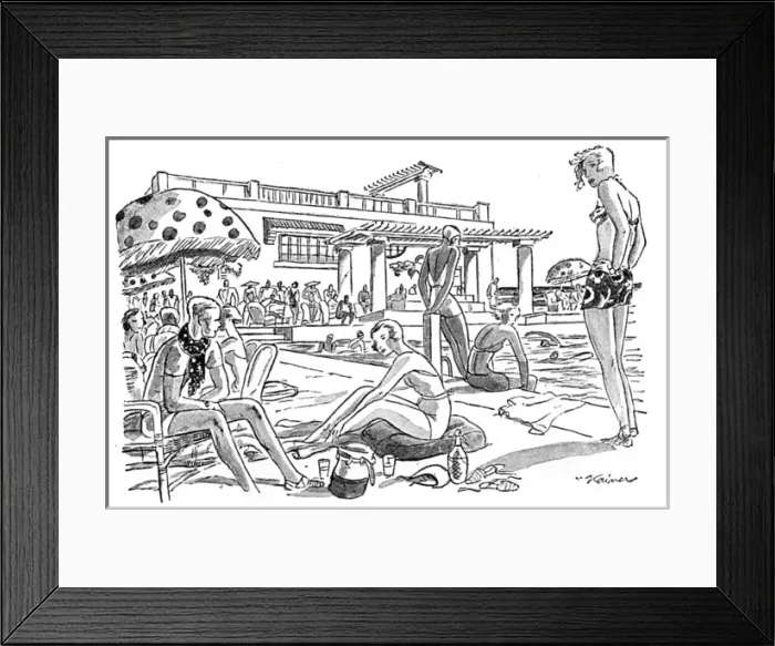 Framed Print : The bathing pool at Chambre d Amour, Biarritz Framed Print : The bathing pool at Chambre d Amour, Biarritz