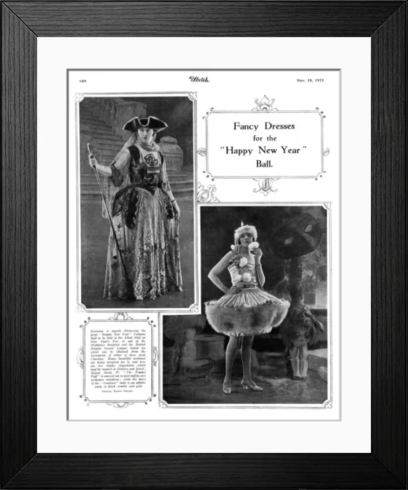 Framed Print : Ideas for New Years Eve Fancy Dress, 1926