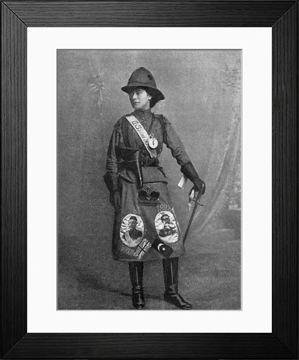 Framed Print : Fancy Dress - Miss Dorothy Milne as a Second Balaclava