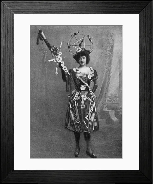 Framed Print : Fancy Dress - Miss Dora Langroyd as Fireworks Framed Print : Fancy Dress - Miss Dora Langroyd as Fireworks