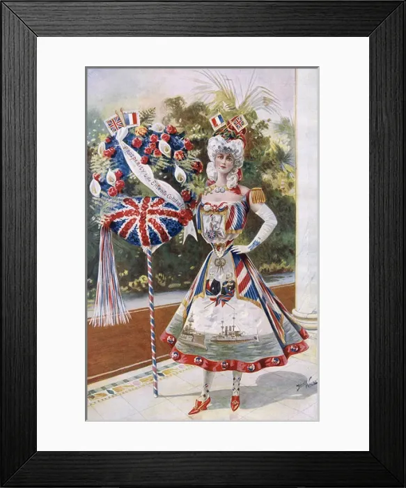 Framed Print : Fancy Dress - the Entente Cordiale Framed Print : Fancy Dress - the Entente Cordiale