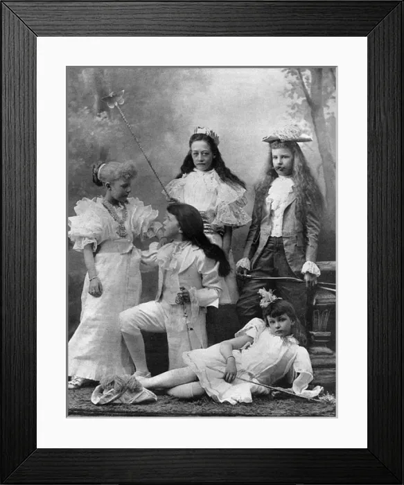 Framed Print : English children at a fancy dress ball in Quetta, India Framed Print : English children at a fancy dress ball in Quetta, India