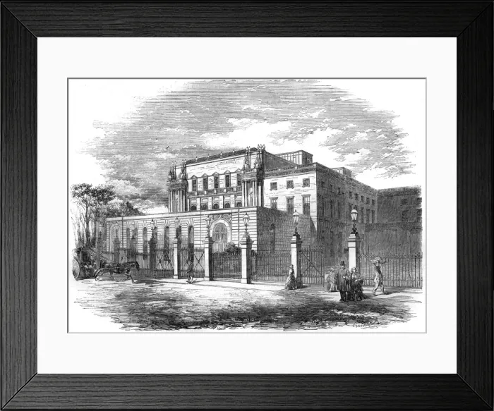 Framed Print : Exterior of new ball room at Buckingham Palace, 1856
