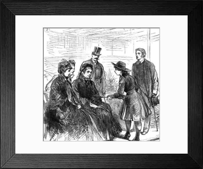 Framed Print : Lillian Smith shows Queen Victoria her rifle Framed Print : Lillian Smith shows Queen Victoria her rifle