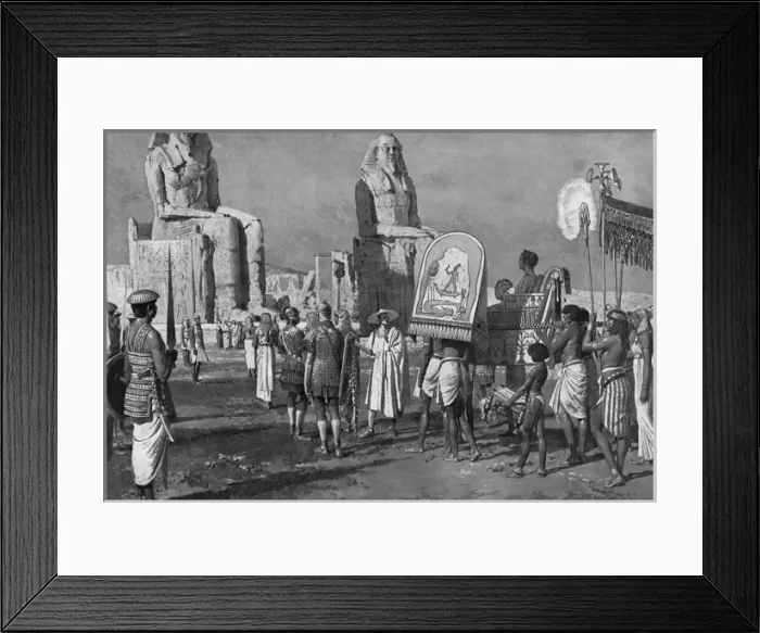 Framed Print : Julia Sabina visiting Egyptian antiquities at Thebes Framed Print : Julia Sabina visiting Egyptian antiquities at Thebes