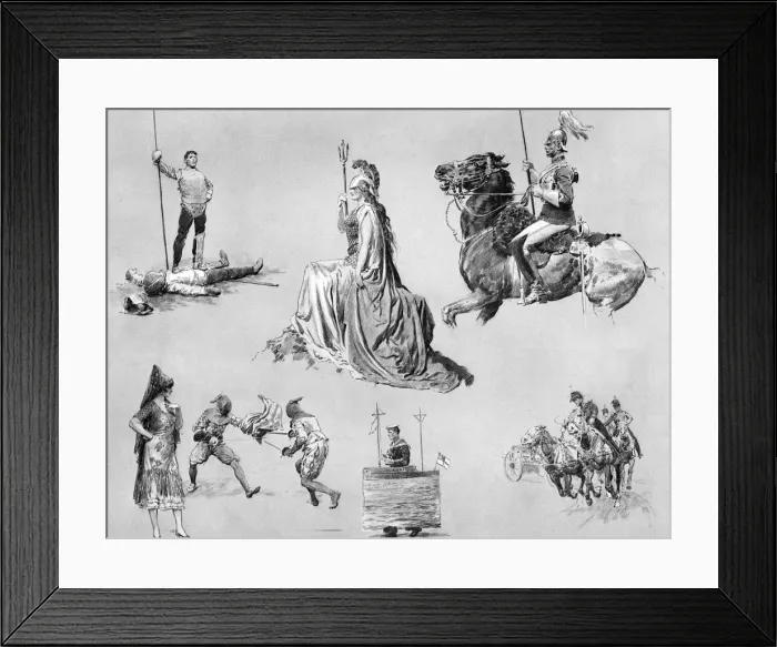 Framed Print : Sketches at the Royal Tournament Framed Print : Sketches at the Royal Tournament