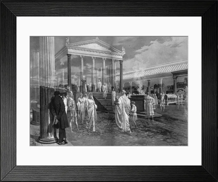 Framed Print : Reconstructing Ancient Pompeii by Fortunino Matania Framed Print : Reconstructing Ancient Pompeii by Fortunino Matania