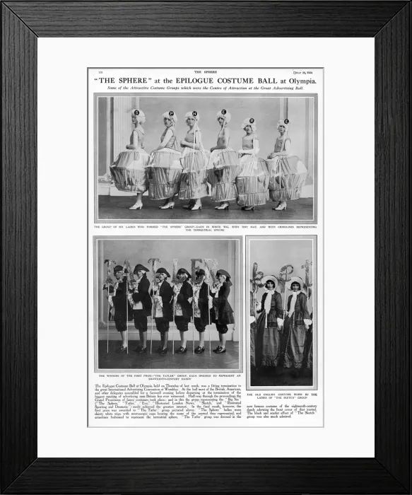 Framed Print : The Epilogue Ball - costumes of famous magazines Framed Print : The Epilogue Ball - costumes of famous magazines